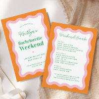 Retro Colourful Bachelorette Weekend Itinerary