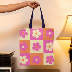 Retro Colourful BOHO Floral Pattern Tote Bag