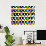 Retro Colourful Border Collie Pop Art Large Poster<br><div class="desc">Family pet photo artwork on product. ⭐PERSONALIZE this template with your artwork. ⭐EDIT it further to make more changes. ⭐TRANSFER this design to any product. Visit all my stores at bit.ly/SandyspiderStores (cut and paste).</div>