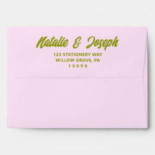 Retro Colourful Bright Unique Modern Funky Wedding Envelope