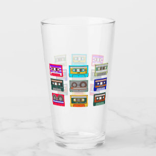 Retro Colourful Cassettes 80's Nostalgia Glass