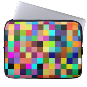 Retro Colourful Chequerboard Laptop Sleeve