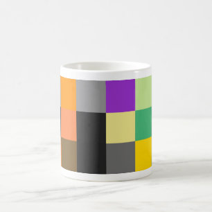 Retro Colourful Chequerboard Mug