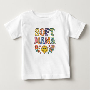 Retro Colourful Chequered Soft Mama PNG - Vintage Baby T-Shirt