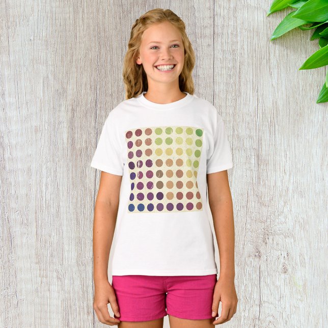 Retro Colourful Circles Girls T-Shirt (Creator Uploaded)
