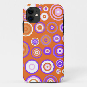 Retro colourful circles seamless graphic iPhone 11 case