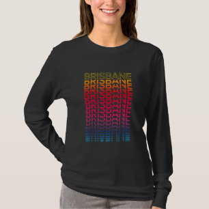 Retro Colourful City Nostalgic Brisbane T-Shirt