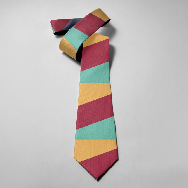 Retro Colourful Colours Background Vintage Pattern Tie (Creator Uploaded)