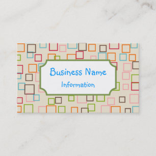 Retro Colourful Cute Education Tutor Business Business Card