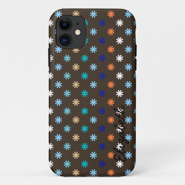 Retro Colourful Cute Star Modern Geometric Pattern Case-Mate iPhone Case (Back)