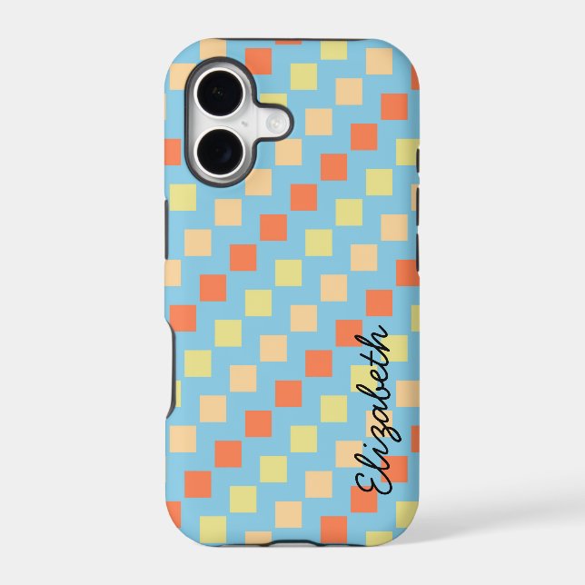 Retro Colourful Diamond Modern Geometric Pattern 5 (Back)