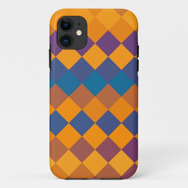 Retro colourful diamond seamless graphic Case-Mate iPhone case (Back)