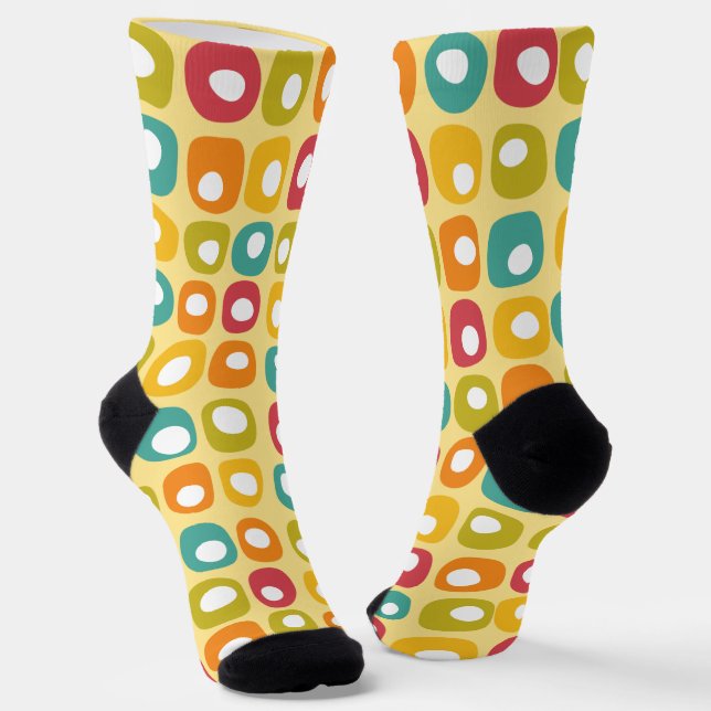 Retro colourful dots socks (Angled)