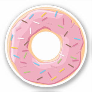 Retro Colourful Doughnuts Pattern Minimalist Fun P