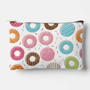 Retro Colourful Doughnuts Pattern Minimalist Fun P Accessory Pouch