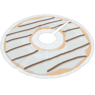 Retro Colourful Doughnuts Pattern Minimalist Fun P Brushed Polyester Tree Skirt
