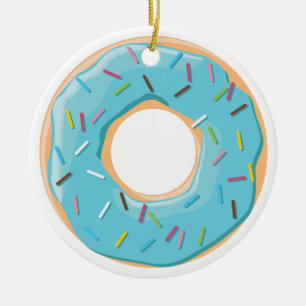 Retro Colourful Doughnuts Pattern Minimalist Fun P Ceramic Tree Decoration