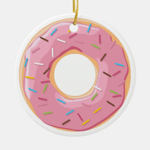 Retro Colourful Doughnuts Pattern Minimalist Fun P Ceramic Tree Decoration