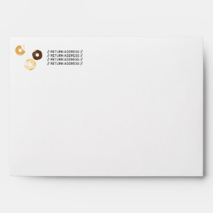 Retro Colourful Doughnuts Pattern Minimalist Fun P Envelope