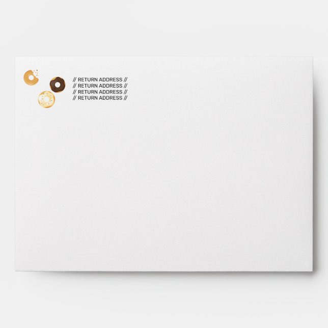 Retro Colourful Doughnuts Pattern Minimalist Fun P Envelope (Front)