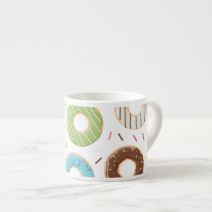 Retro Colourful Doughnuts Pattern Minimalist Fun P Espresso Cup