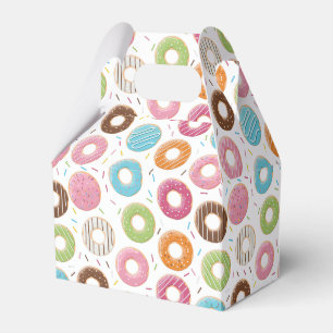 Retro Colourful Doughnuts Pattern Minimalist Fun P Favour Box