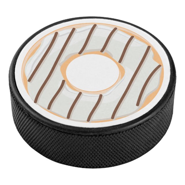 Retro Colourful Doughnuts Pattern Minimalist Fun P Hockey Puck (3/4)