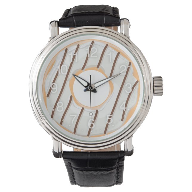 Retro Colourful Doughnuts Pattern Minimalist Fun P Watch (Front)