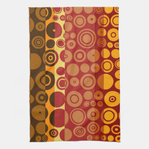 Retro Colourful Fifties Abstract Art 2 Tea Towel