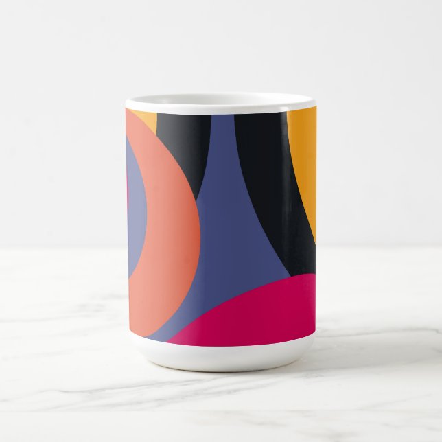 Retro Colourful Fifties Abstract Art 3 Coffee Mug (Center)