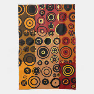 Retro Colourful Fifties Abstract Art 3 Tea Towel