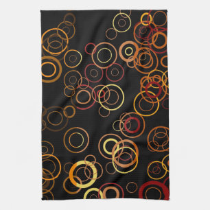 Retro Colourful Fifties Abstract Art Tea Towel