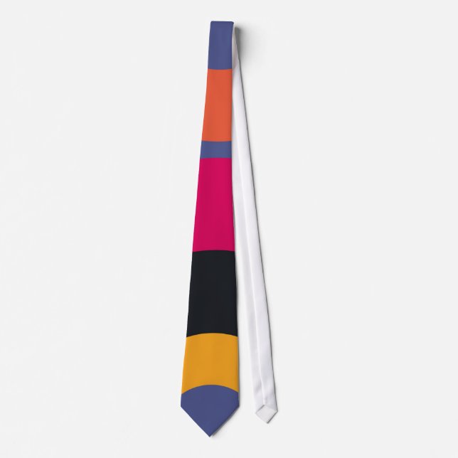 Retro Colourful Fifties Abstract Art Tie (Front)