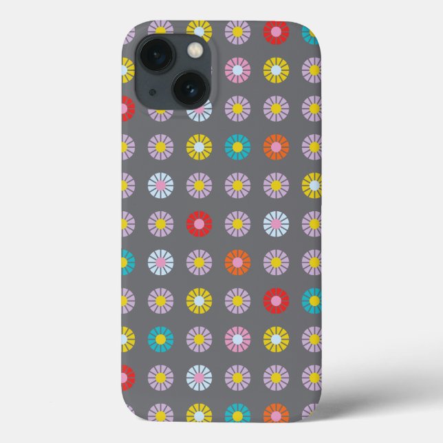 Retro Colourful Flower Case-Mate iPhone Case (Back)