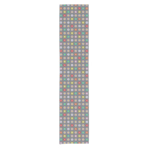 Retro Colourful Flower Short Table Runner