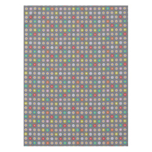 Retro Colourful Flower Tablecloth