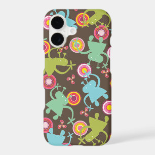 Retro Colourful Fun Cute Boy Cartoon Aliens Patter