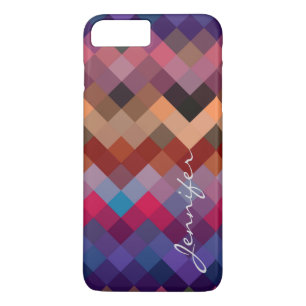 Retro Colourful Geometric Diamond Pattern #4 iPhone 8 Plus/7 Plus Case