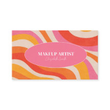 Retro colourful Groovy Funky QR Code Makeup artist