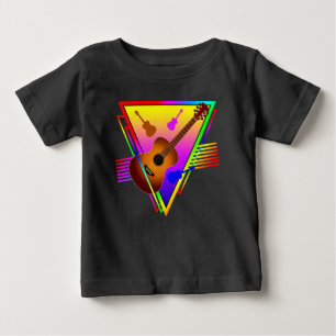 Retro Colourful Guitar Baby T-Shirt