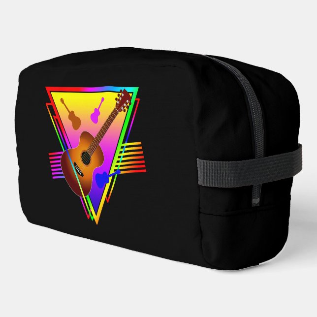 Retro Colourful Guitar Dopp Kit (Left Corner)