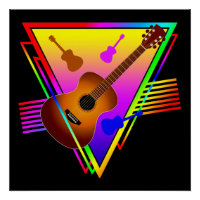 Retro Colourful Guitar