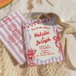 Retro Colourful Hand Drawn All In One Fun Wedding Invitation<br><div class="desc">This wedding invitation is perfect for your wedding if you are looking for an elegant unique and easy editable double sided invitation .An elegant unique simple minimalist blue and purple and magenta red wedding template invitation. As you see it features plain white clean classic background. And magenta red bright hand...</div>