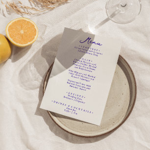 Retro Colourful Hand Drawn Funky Modern Wedding    Menu