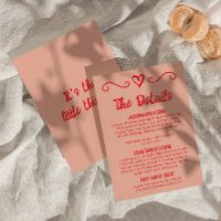 Retro Colourful Hand Drawn Quirky Wedding Details