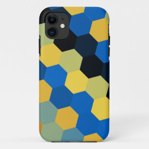 Retro colourful hexagons seamless graphic 2 iPhone 11 case