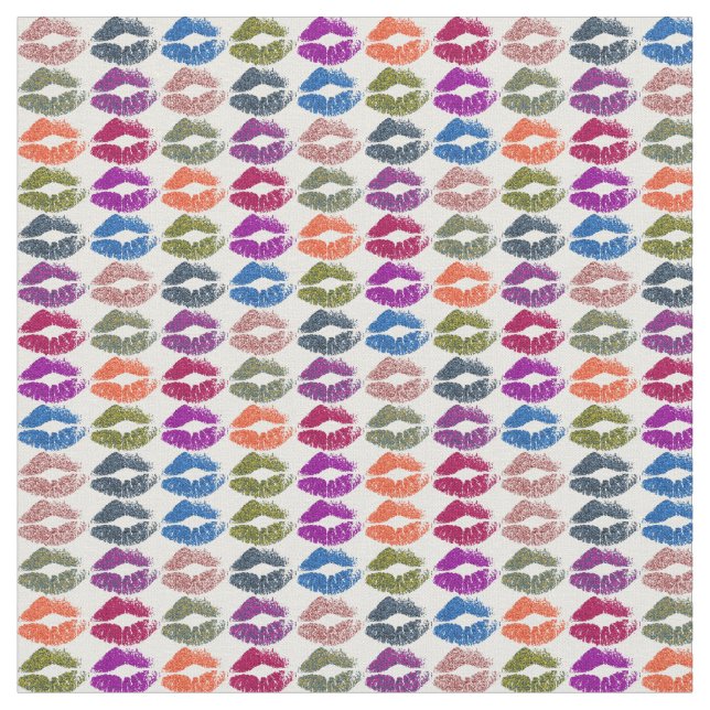 Retro Colourful Lips #13 Fabric (Close Up)