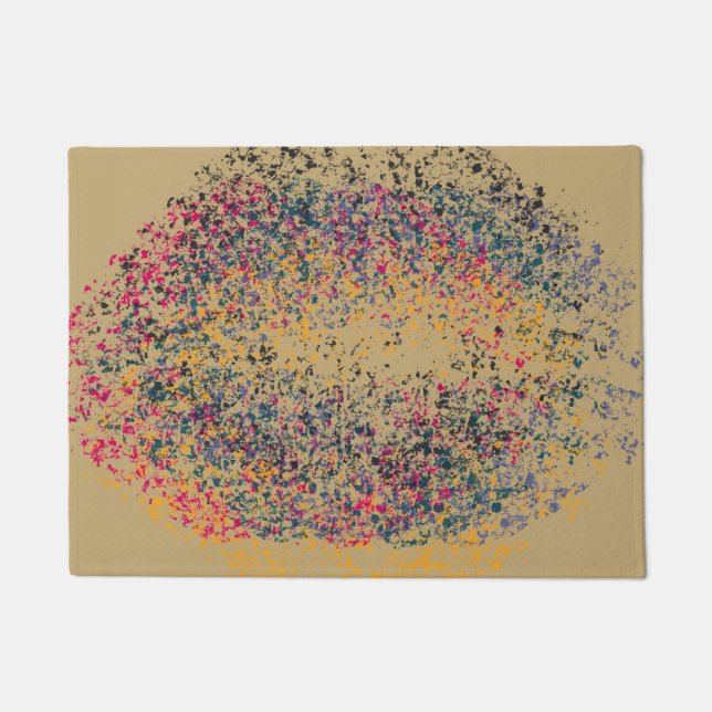 Retro Colourful Lips #2 Doormat (Front)