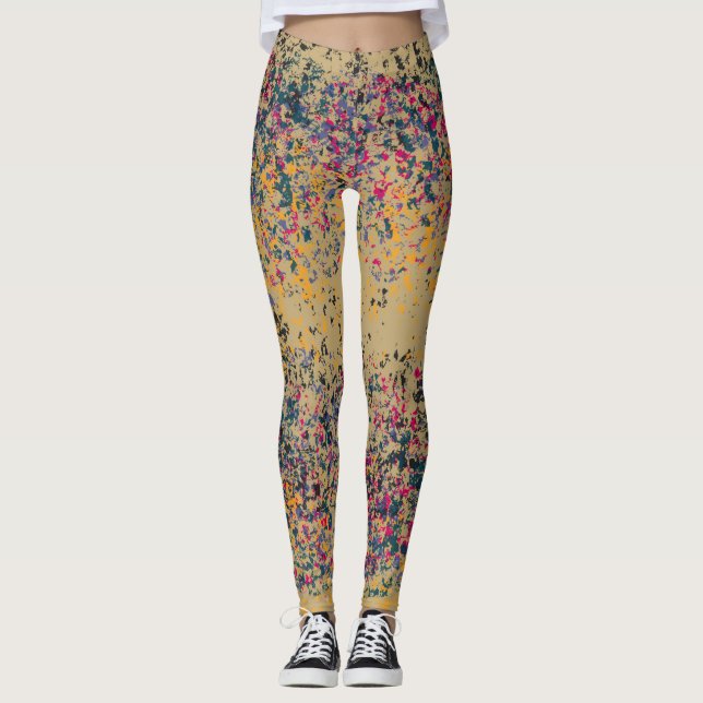 Retro Colourful Lips #2 Leggings (Front)