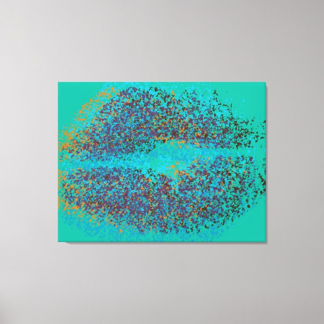 Retro Colourful Lips Canvas Print (Front)